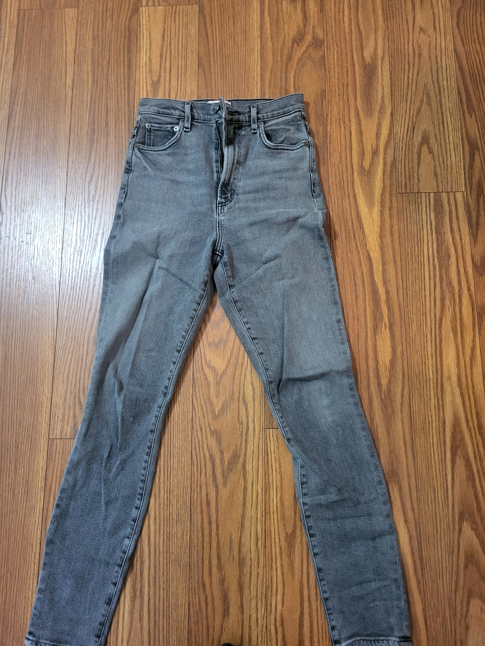 Agolde High-Rise Gray Skinny Jeans